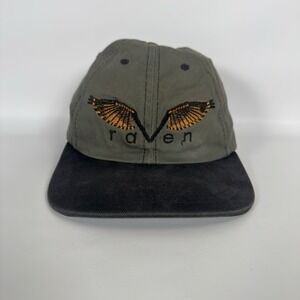 Vintage Cannondale Raven Mountain Bike Racing Team Hat Cap Rare 90s Adjustable